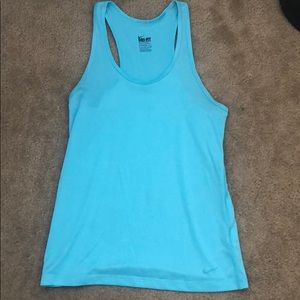 Blue Nike workout top